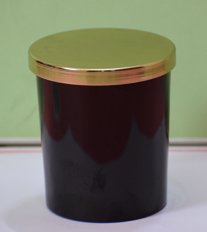 Scented Frosted Candle with Golden Lid